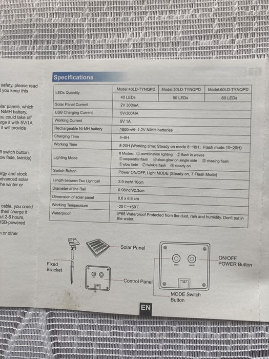 Сонячні ліхтарі світлодіодні