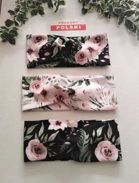 Szeroka opaska na głowę  * włosy * przeplatana lub płaska * handmade