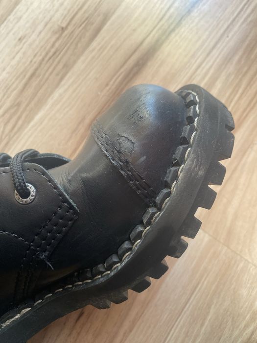 Glany steel buty ze skóry