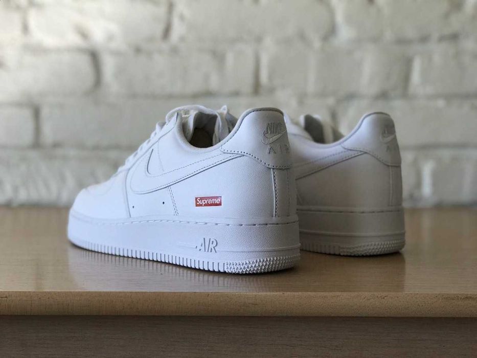(БЕЗ ПЕРЕДОПЛАТИ) Nike Air Force 1 Low Supreme White найк аір супрім