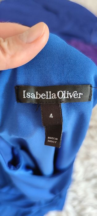 Elegancka ciemnoniebieska sukienka maxi L 40 XL 42  wesele impreza