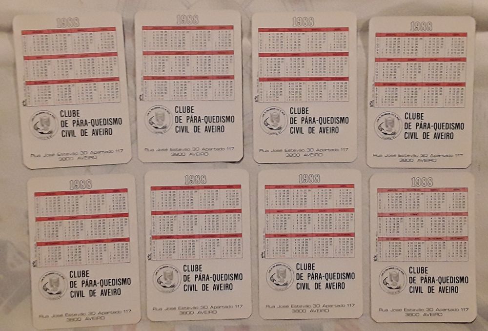 Calendários de bolso Pára-Quedismo