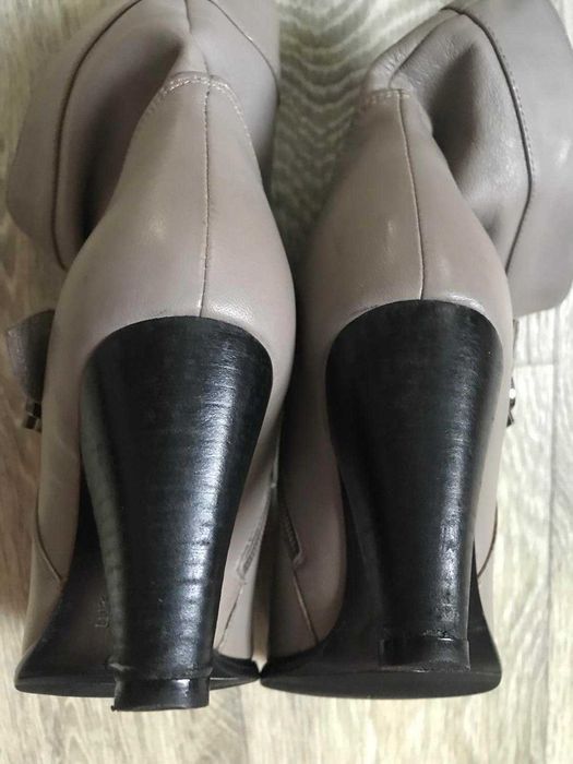 Полу сапоги теплые ботильоны Elche ботинки кожа ст.25см