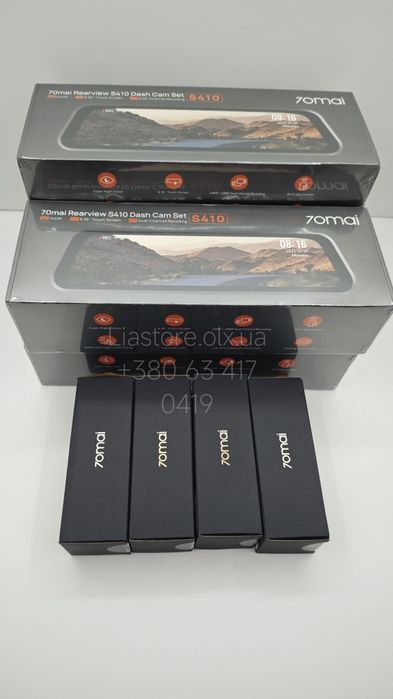 Відеореєстратор камера заднього ходу 70mai Rearview Dash Cam S410
