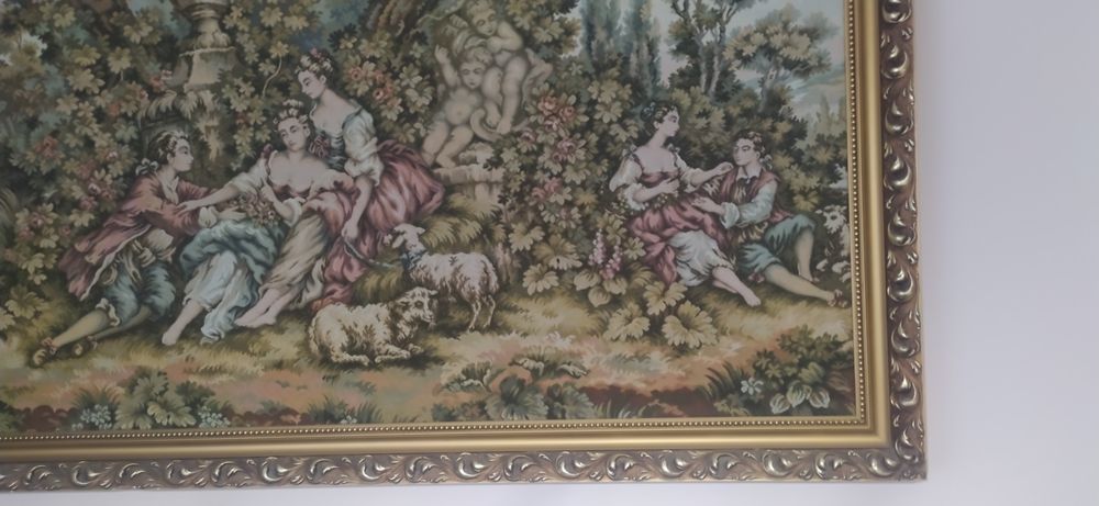 Arras, gobelin duży 190 cm x 114 cm. Stan bardzo dobry. Rama Warszawa