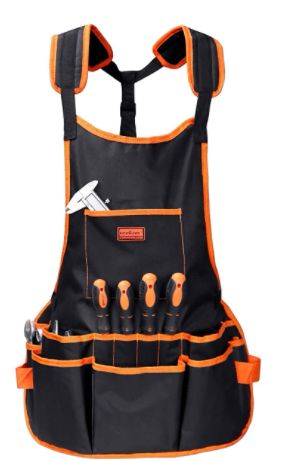 Avental de trabalho com 16 bolsos - suporte ferramentas, NOVO