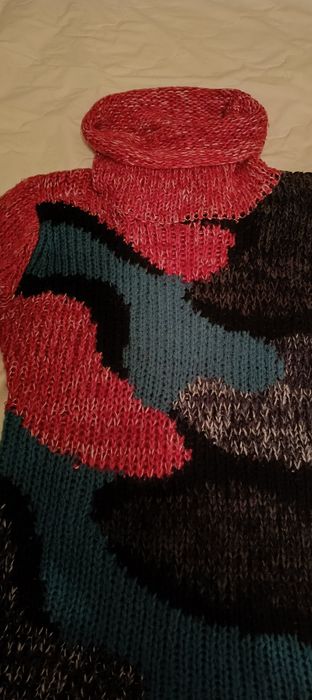 Golf ciepły, 35% moher, rozmiar L/XL