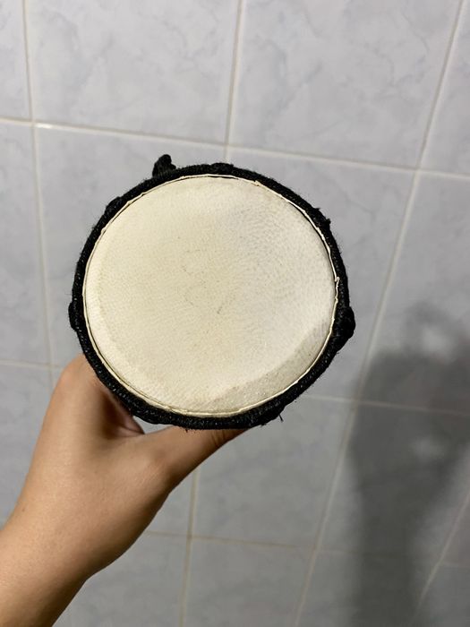 Статуэтка, сувенир, подарок, настоящий африканский барабан, дерево