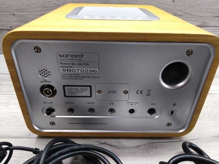 Radio fm/am Cd Zegar DC12V Drewno Retro