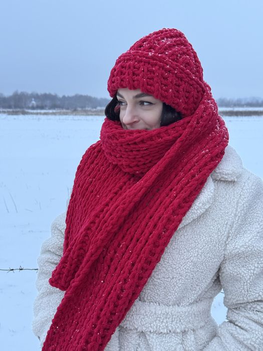 Шапка та шарф Alize puffy