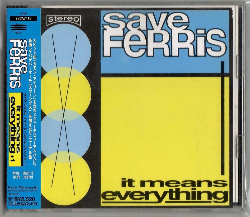 Save Ferris - It Means Everything - CD OBI JAPAN