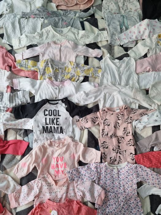 Paka ubrań dziewczęcych 50-68 Dobre marki