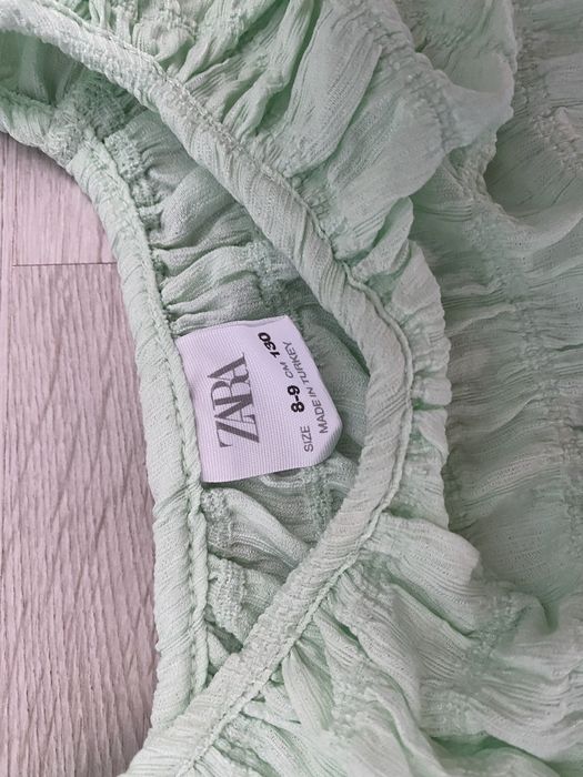 Літній костюм жатка Zara для дівчинки 8-9 років (розмір 130) | Топ та штани кюлоти