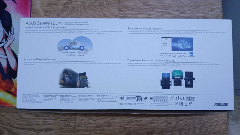 Sistema Mesh Asus ZenWiFi BD4 BE3600 Dual-Band WiFi 7 2.5GbE Pack-2