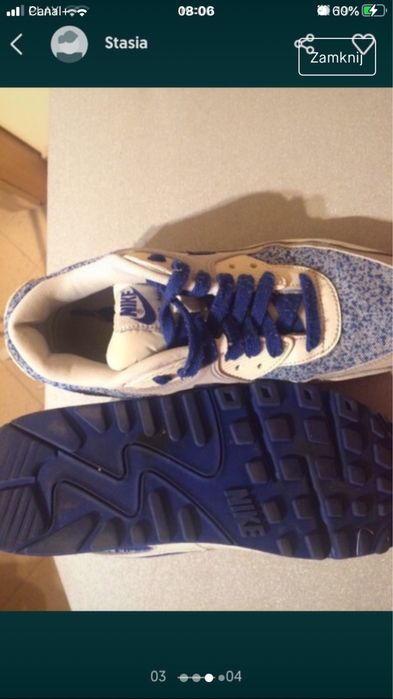 Kultowe Air-maxy r.39 błekitno-białe-wys.PP gratis
