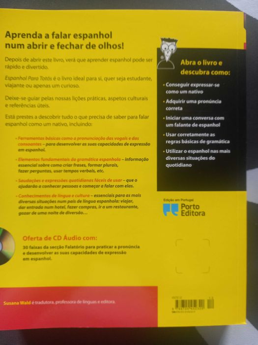 Livro - Espanhol para Totós (Excelente Estado)