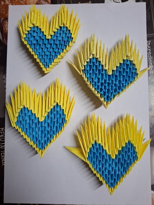 Сердечко модульне оригамі