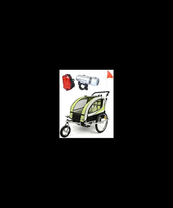Przyczepka rowerowa z amortyzatorem 3w1 2-osobowa + JOGGER