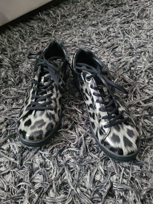 Buty Björn Borg szara panterka lakierowane