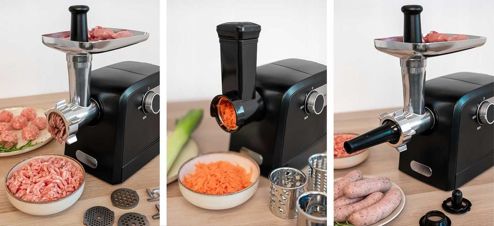 MEGA ZESTAW maszynka do mielenia mięsa szatkownica elektryczna młynek