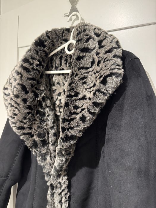Dennis by Dennis Basso Faux Fur Coat reversible L płaszcz damski nowy