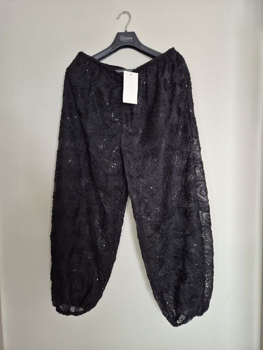 Spodnie haremki z cekinami 40 Zara