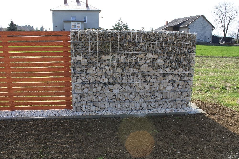 ogrodzenie zasypywane kamieniem gabion 183cm
