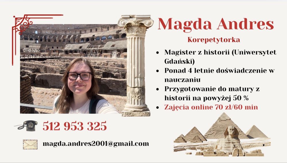 Zajęcia z historii - przygotowanie do matury rozszerzonej z magistrem historii :)