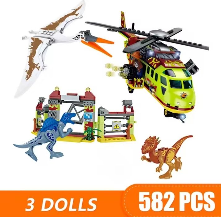 Конструктор Jurassic park 582 блоков Лего