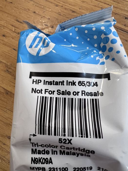Tinteiro HP 304 / 65 Tricolor Original (Novo/Selado)