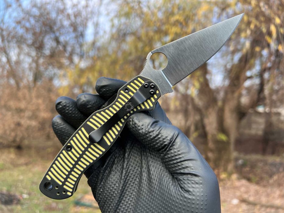 Складний ніж Spyderco Paramilitary 2 Salt Yellow/Black G-10, MagnaCut