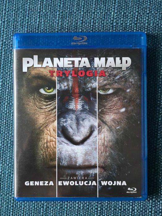 "Planeta Małp" - trylogia (1-3) kolekcja trzech filmów Bluray - polskie wydanie - stan idealny