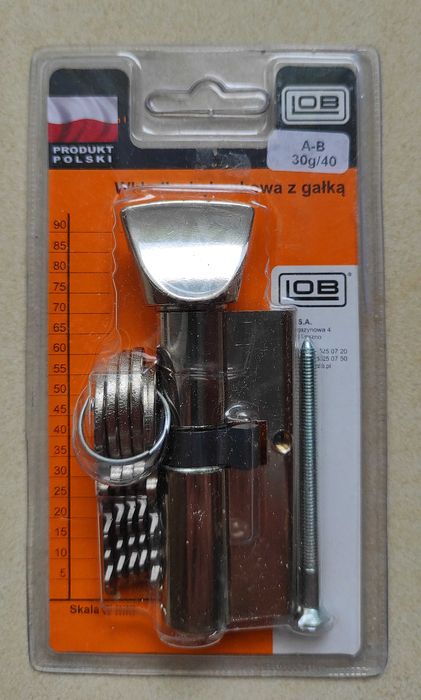 NOWA Wkładka Bębenkowa LOB z gałką A=30/B=40