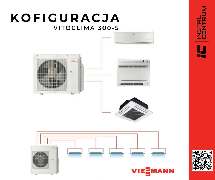 klimatyzacja Viessmann MULTISPLIT na 3 pokoje, MONTAŻ cała POLSKA