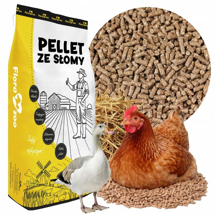 Pellet ze słomy dla kur 19KG