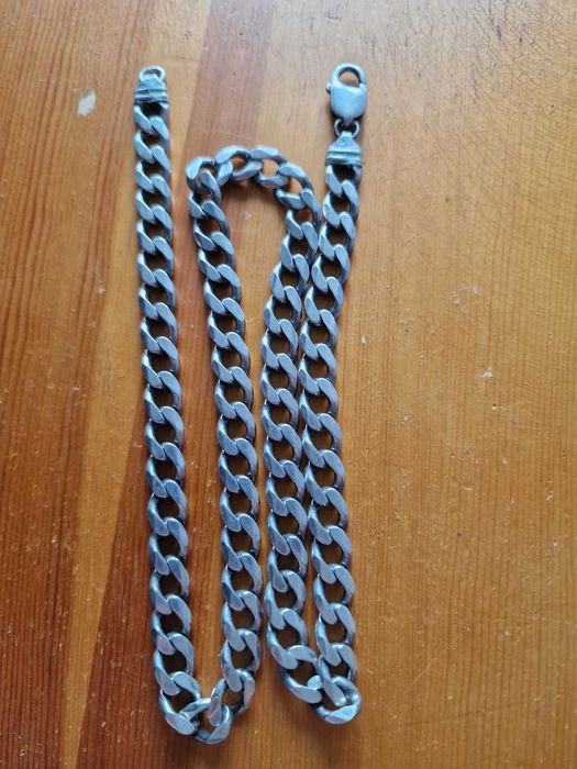 Solidny Łańcuszek srebrny 925 78g pancerny