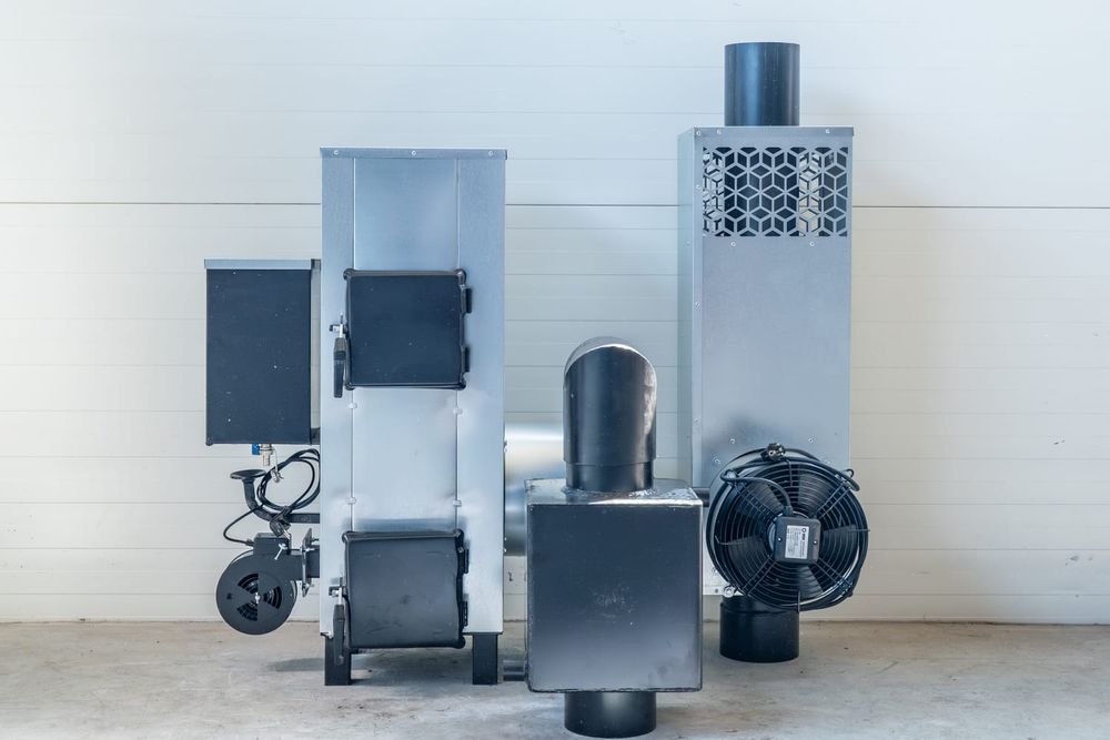 TOP Piec do 100m2 nagrzewnica warsztatowa koza na olej drewno ng20kw