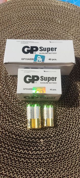 Батарейки GP super AAА LR03,AA LR06