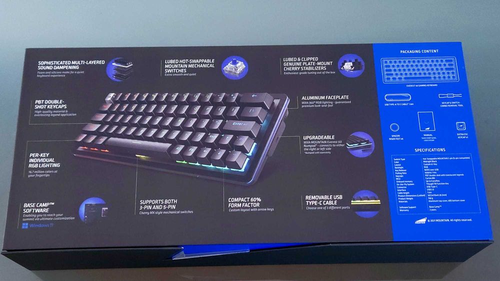 Механічна клавіатура Mountain Everest 60 RGB модульна кастомізована