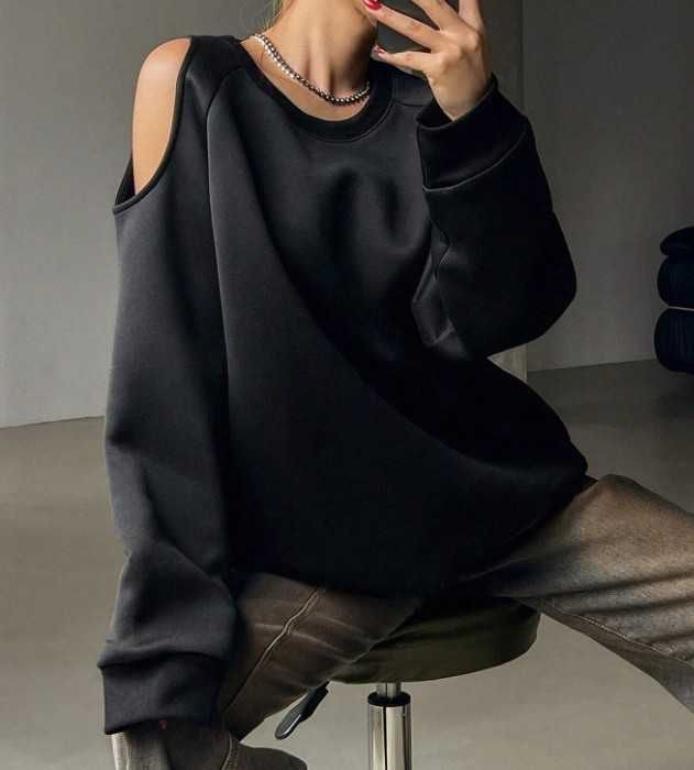 NOWA luźna bluza z odkrytymi ramionami XL