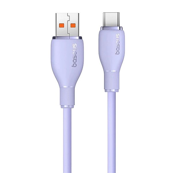 Kabel Baseus Pudding 100W USB-A - USB-C 2m - fioletowy