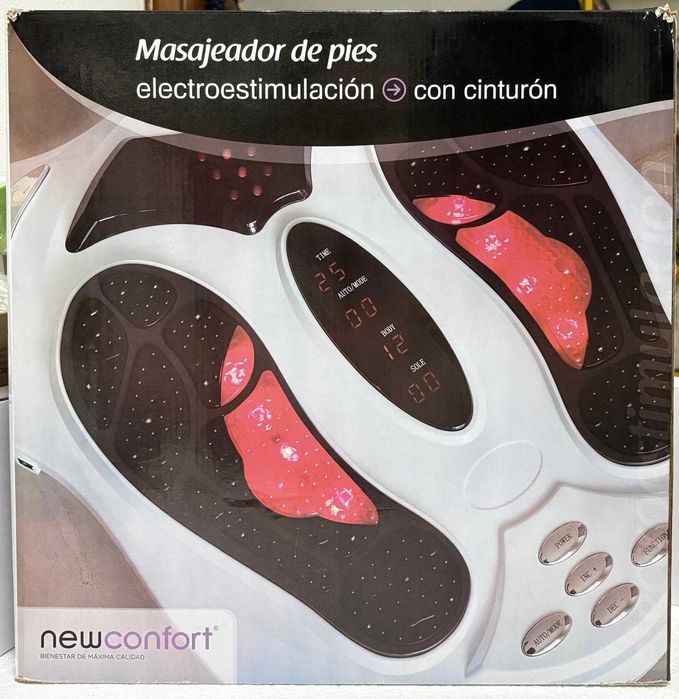 Massajador de Pés Newcomfort + Cinturão Electroestimulação – Completo