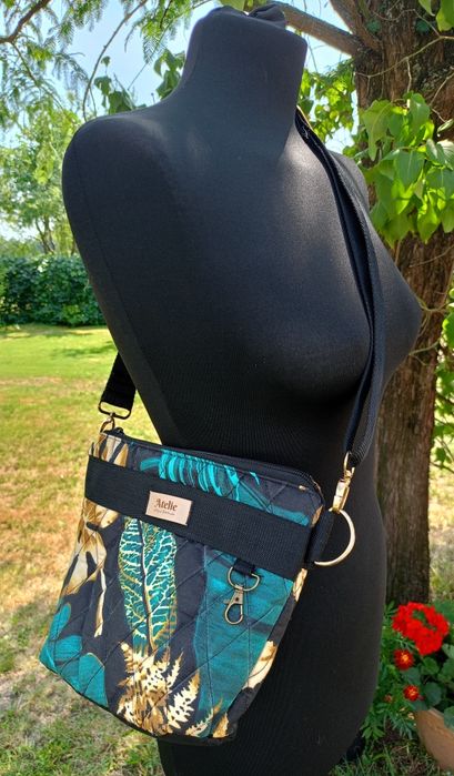 Torebka handmade w liście – szyta ręcznie Atelie Justyna Sokołowska