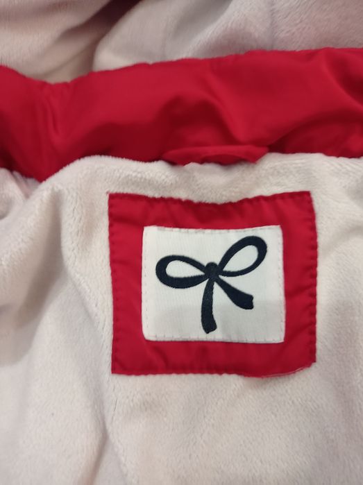 Тепла куртка, пальто для дівчинки St.Bernard, червона, 98 см.