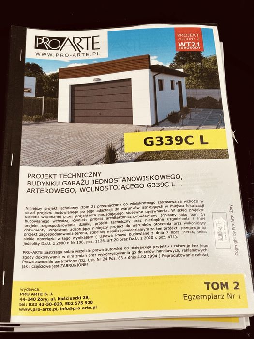 Projekt garazu 35m2 - ProArte G339C L - Extradom