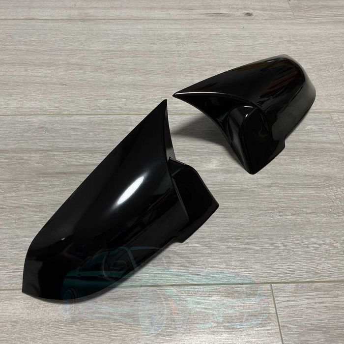 Накладки на зеркала BMW F10 F18 F07 F01 F06 Черный глянец (Комплект)