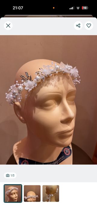 Wianek Komunijny ozdoba do włosów Komunia