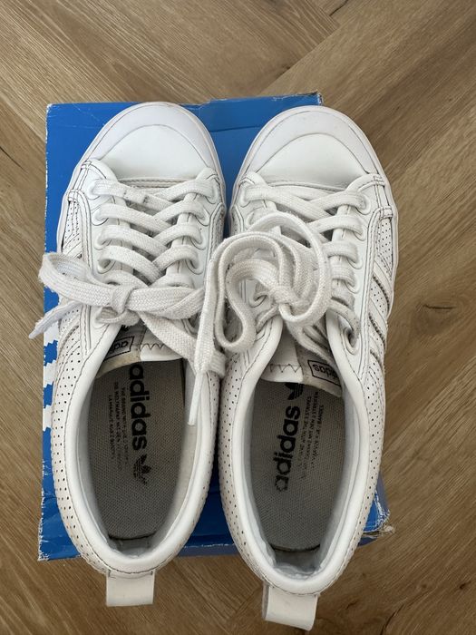 Damskie sneakersy Adidas Nizza platform, 38 biale