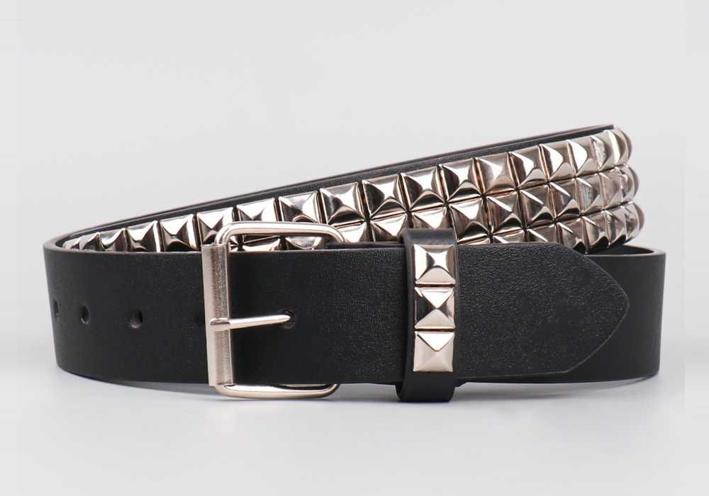 Ремень Б.Б. Симон |  B.B. Simon Belt Стразы Треугольники Chrome Hearts
