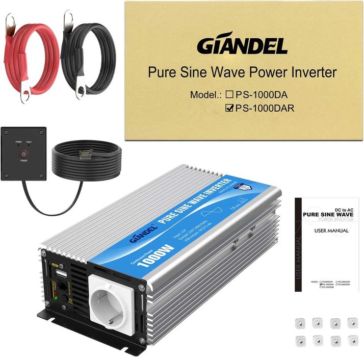 GIANDEL Przetwornica napięcia 12V na 230V 1000W